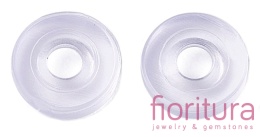 SILIKONOWE NAKŁADKI DO KLIPSÓW DONUT 7,5x2MM KOLOR TRANSPARENTNY 