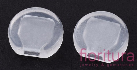 SILIKONOWE NAKŁADKI DO KLIPSÓW KOŁO 8,5x9x3MM KOLOR TRANSPARENTNY