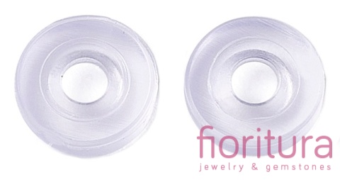 SILIKONOWE NAKŁADKI DO KLIPSÓW DONUT 5,5x1,5MM KOLOR TRANSPARENTNY 