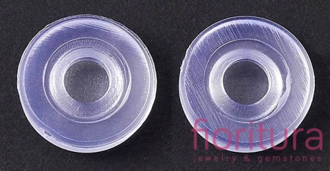 SILIKONOWE NAKŁADKI DO KLIPSÓW DONUT 6,5x2MM KOLOR TRANSPARENTNY 
