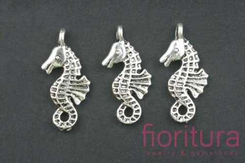 ZAWIESZKA KONIK MORSKI 25x11MM KOLOR STARE SREBRO